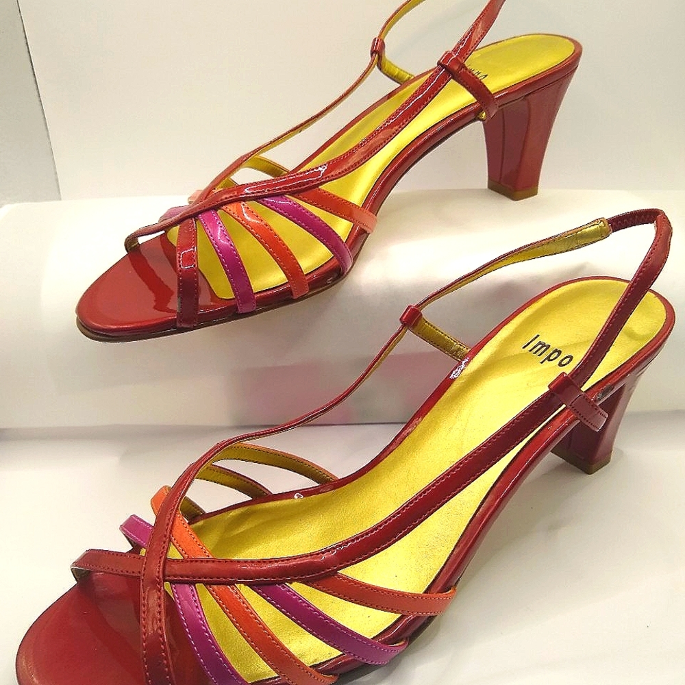Impo Maria Tri-Colored Strappy Patin Leather Sandal - Picture 3 of 13
